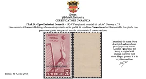 Italy Egeo - Sassone n. 75 MNH** cv 360$ with Certificate - Picture 1 of 3