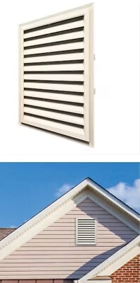 Arenisca Beige 18”x24” Gable Persiana Rectangular Ventilación J-Block Vinilo 1” Canal J Foto 1 de 4