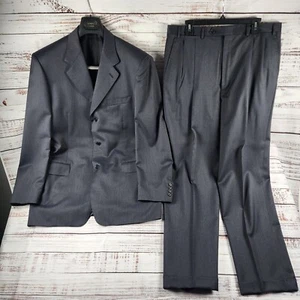 Canali Anzug 2-teilig grau 100% Wolle Made in Italy 54L 38x31 Plissee Classic Fit - Bild 1 von 16