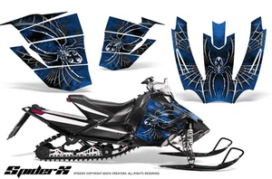 ARCTIC CAT SNOPRO RACE 500 600 SNOWMOBILE CREATORX GRAPHICS KIT SPIDERX BLUE - Picture 1 of 1
