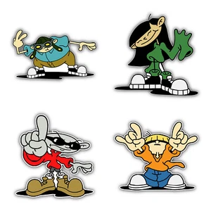 Kinder Next Door Cartoon 4er Set Vinyl Aufkleber Aufkleber - 5 Zoll längere Seite - Bild 1 von 1