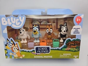 Bluey NEW SCHOOL MATES FRIENDS 3 inch Figures Set Bluey Jack Pretzel Mackenzie - Picture 1 of 4