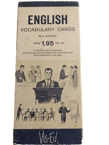 Vintage 1950s Vis Ed 1000 English Vocabulary Cards Be A Success Box Set Indexed - Bild 1 von 10