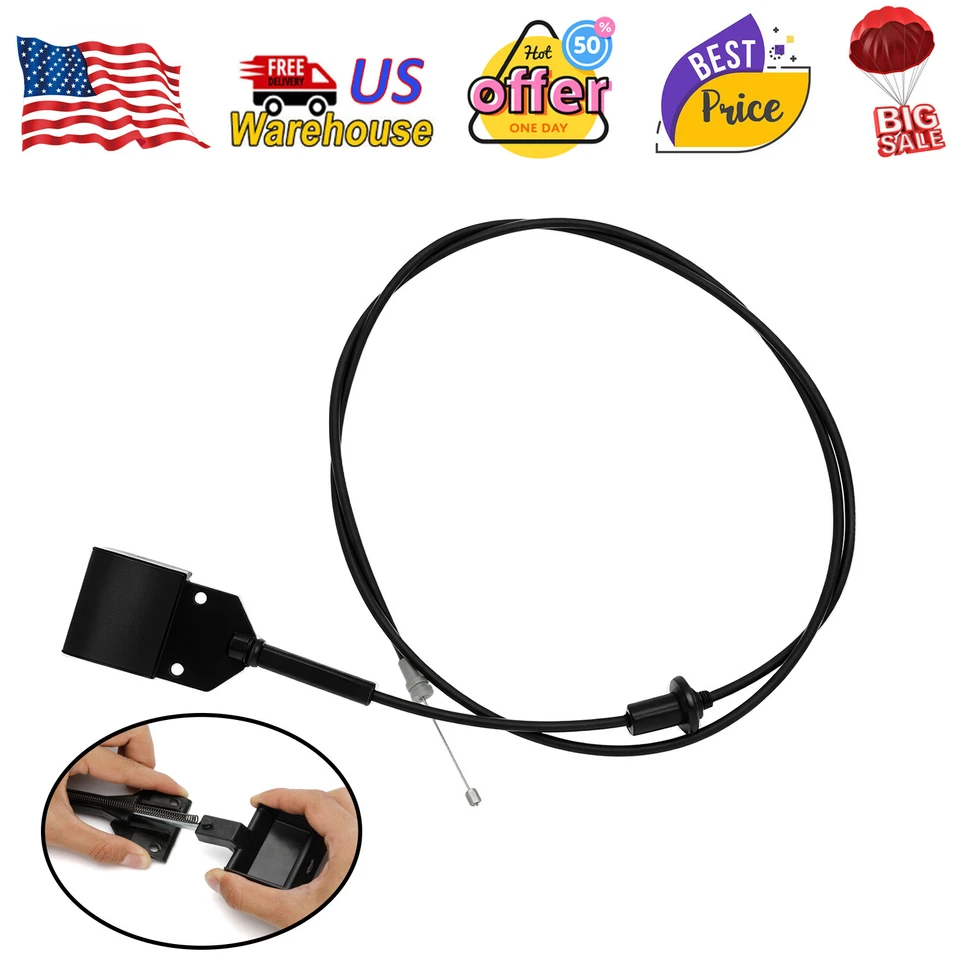Hood Latch Release Cable w/ Handle for Chevrolet C1500/2500/3500 Gmc C2500 K1500 - Image 1 of 4