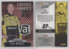 2016 Panini Prizm NASCAR Firesuit Fabrics Red Flag Prizm /25 Paul Menard #PM