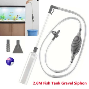 Fish Tank Cleaner Aquarium Gravel Syphon Vacuum Water Changer Pumps Siphon Hose - Picture 1 of 9