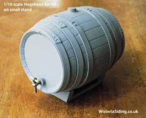 1/12th 1 inch scale Model Claret Wine Barrel on Rack with Tap Vac Cast Resin Kit - Picture 1 of 3