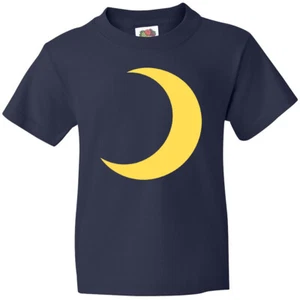 Inktastic Cute Yellow Moon Youth T-Shirt Boodlebug Graphics Stars Starlight Sky - Picture 1 of 11