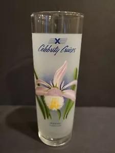 Celebrity Cruises Frosted Highball Glass - Orchid Collection #7005 - Picture 1 of 9