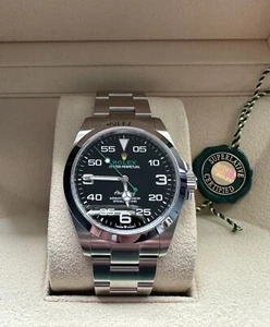 Rolex 2023 Unworn Air-King 126900 Silver Oyster Bracelet Black Dial 40mm - Picture 1 of 4