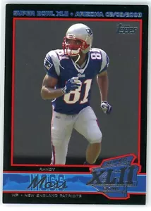 2008 Topps Super Bowl XLII Randy Moss #6 Black SP #/199 Patriots - Bild 1 von 2
