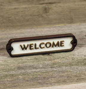 Welcome Door Sign, Plaque, Vintage Style, Railway, Retro, - Picture 1 of 8