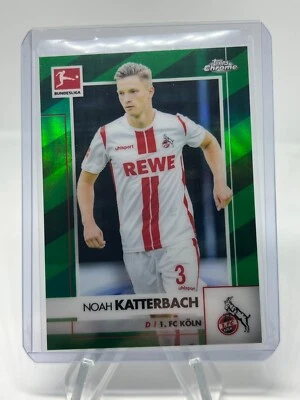2020-21 Topps Chrome Bundesliga Green Refractor /99 Noah Katterbach #52 RC - Image 1 of 2