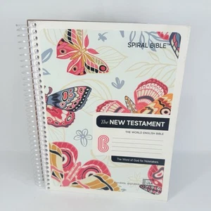 Spiral Bible New Testament World English Word of God For Notetakers Butterflies - Picture 1 of 12