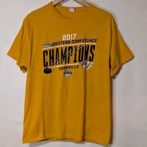 T-Shirt Nashville Predators NHL 2017 Western Conference Champions Large gelb  - Bild 1 von 4