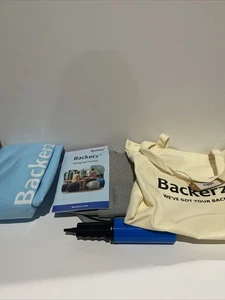 Backerz Sitzen Ball Stuhl Set Büro Zuhause Yoga Balance Übung Denim Bezug - Bild 1 von 9