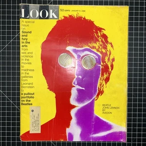 January 9, 1968 LOOK Magazine Beatles John Lennon Foldout Poster Inside - Picture 1 of 8