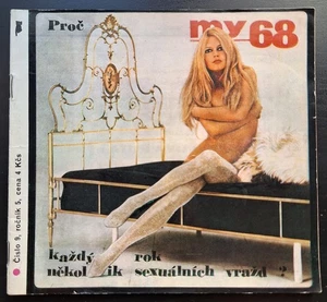 BRIGITTE BARDOT COVER, 1968, CZECH / CZECHOSLOVAK MAGAZINE MY 68, POCKET-SIZE! - Picture 1 of 24