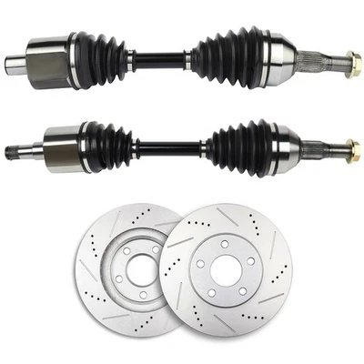 For Chevrolet Impala Monte Carlo 2000-2005 2X Front CV Axle + 2 Brake Rotors - Image 1 of 2