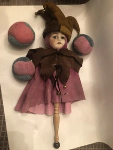 Antique German Bisque Head Heinrich Marotte Jester With Balls Figurine - Picture 1 of 13