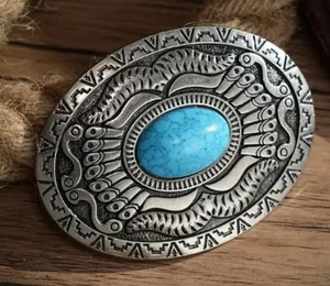Belt Buckle for Men- Western Rodeo Texas Cowboy Large Belt Buckles Agate - Picture 1 of 1