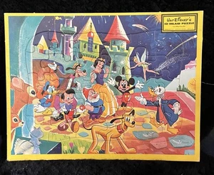 Walt Disney Productions Vintage Frame-Tray Puzzle Jaymar Castle Park Bambi - Picture 1 of 3