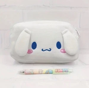 NEW OFFICIAL SANRIO CINNAMOROLL PLUSH LARGE PENCIL CASE / MAKE UP BAG WHITE - Picture 1 of 4