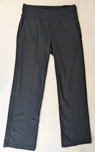 Athleta Damen Hose schwarz gerades Bein Größe Small S breiter Bund... - Bild 1 von 8