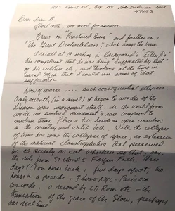Jim Harrison / Personal Literary Letter To Critic / Handwritten & Signed / 1988 - Picture 1 of 3