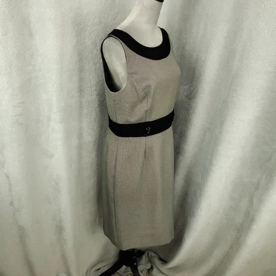 Vestido Tahari Mujer Talla 10 Gris Negro Oficina Negocios Ropa Profesional Forrado Foto 1 de 4