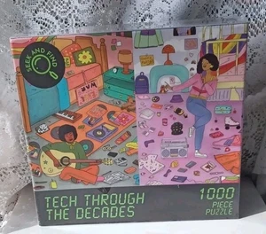 NUOVO SIGILLATO CERCA E TROVA PUZZLE 1000 PEZZI "TECNOLOGIA ATTRAVERSO I DECENNI" - Foto 1 di 10