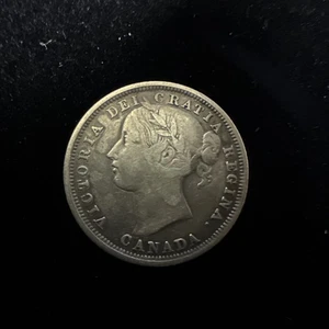 1858 Canada Twenty Cent 20C Silver Coin  A5 - Bild 1 von 3