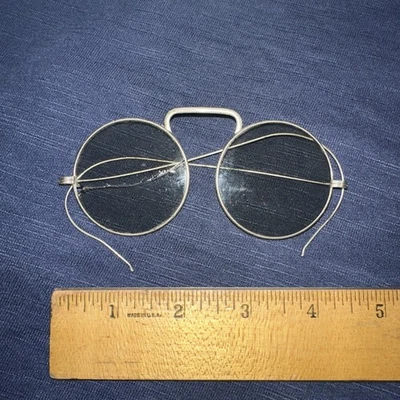 Wire Rim Eye Glasses Antique Round Spectacle John Lennon Style AO - Image 1 of 4