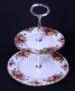 ROYAL ALBERT "Old Country Roses" 2-stufiges Serviertablett - Bild 1 von 18