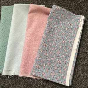 Vintage LECIEN Japanese Fat Qtr Bundle “Flower Bouquet Collection” Ditzy Florals - Picture 1 of 9