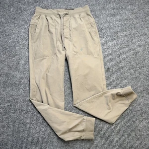 Lululemon ABC Jogger Pants Mens Medium Taupe Tan Tapered Elastic Waist READ - Picture 1 of 16