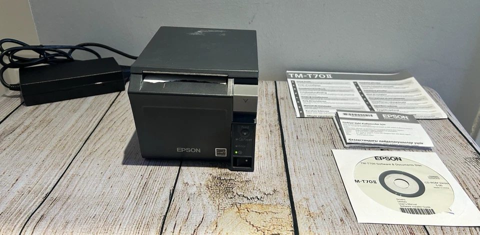 Epson Fast Receipt Thermal POS Printer M296A TM-T70II Incl New Power Supply - Image 1 of 4