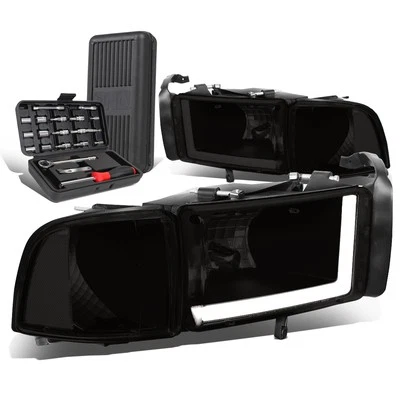 Para 1994-2002 Dodge Ram LED DRL barra sinal colorido/claro lâmpadas de farol + caixa de ferramentas - Imagem 1 de 4