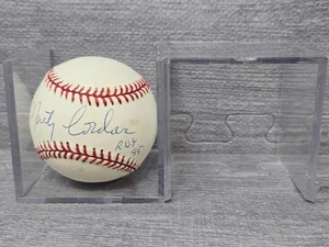 Marty Cordova Signed Autographed Baseball OBAL ROY 1995 Inscription with Case - Picture 1 of 6