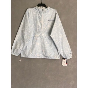 Champion Women's Size Large Packable Half-Zip Windbreaker in Marble Wave NEW - Picture 1 of 11