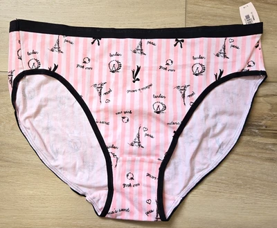 NWT Vintage Victoria's Secret Cotton Signature Waistband High Brief Panties L - Image 1 of 3