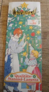 6 GOLD BLEI LAMETTA Deutscher Weihnachtsbaum Metallfolie Eiszapfen Stanniol Lametta - Bild 1 von 9