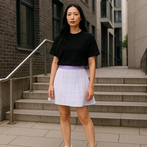 Ralph Lauren RLX Golf Skort Womens XL Pink Plaid Shorts Tennis Skirt Casual $148 - Picture 1 of 10