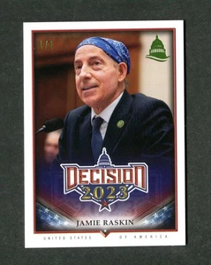 Jamie Raskin 2023 Decision Green Emerald Foil New York Congressman Serial #d 1/2 - Picture 1 of 2
