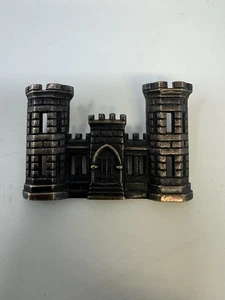 WWI U.S. Army Corps of Engineers Castle Sweetheart Anstecknadel Brosche Messing 1. Weltkrieg - Bild 1 von 4