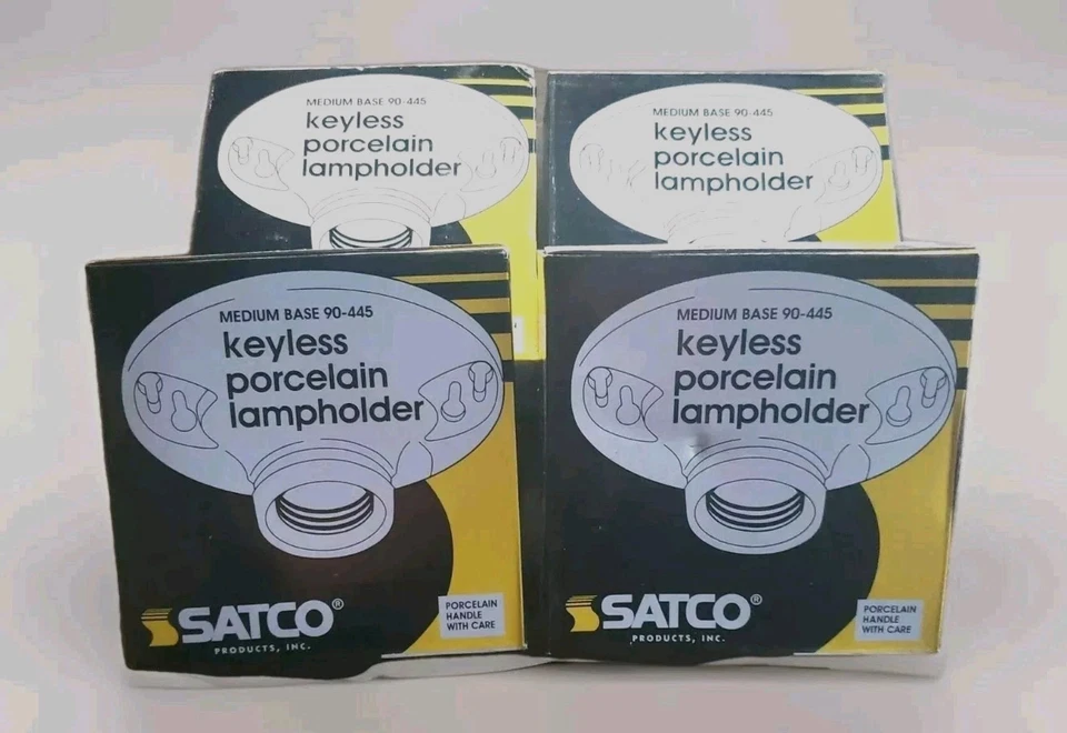 SATCO Keyless Porcelain Lampholder Medium Base 90-445 Set of 6