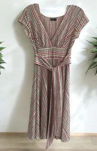 Ruby Rox Women’s Wrap Dress Size M Brown Boho Cottagecore Midi Short Sleeve - Picture 1 of 3