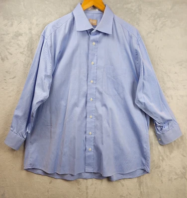 Camisa Oxford De Colección Gitman Bros Para Hombres XL 17.5 Azul TTX Pinpoint Abotonada Hecha en EE. UU. Foto 1 de 4