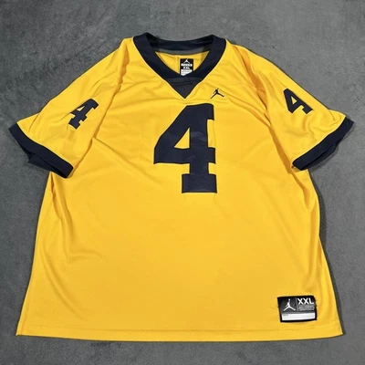 Camiseta de fútbol del equipo Nike Jordan Jumpman Dri-FIT para hombre 2XL amarilla azul marino número 4 Foto 1 de 4