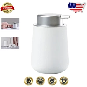 Elegante Dispensador de Jabón Cerámico Blanco - Elegante Accesorio de Baño 5.66"x4.01" - Imagen 1 de 4